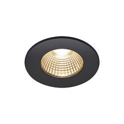 PATTA-I encastre plafond, rond, noir, LED 7,3W 1800-3000K