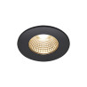 PATTA-I encastre plafond, rond, noir, LED 7,3W 1800-3000K