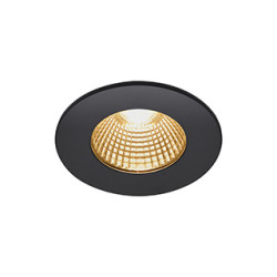 PATTA-I encastre plafond, rond, noir, LED 7,3W 1800-3000K