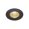 PATTA-I encastre plafond, rond, noir, LED 7,3W 1800-3000K