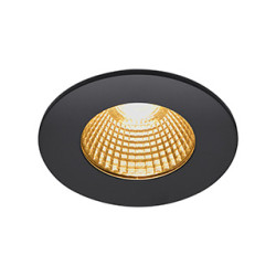 PATTA-I encastre plafond, rond, noir, LED 7,3W 1800-3000K