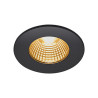 PATTA-I encastre plafond, rond, noir, LED 7,3W 1800-3000K