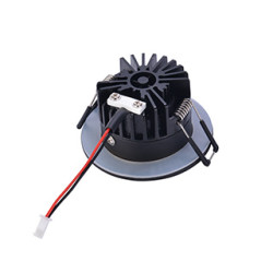 PATTA-I encastre plafond, rond, noir, LED 7,3W 1800-3000K