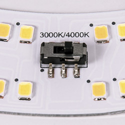 LIPSY 50 plafonnier, drum, blanc, LED 3000/4000K, dimmable