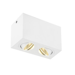 TRILEDO Double, plafonnier en saillie, blanc, LED 16W, 3000K