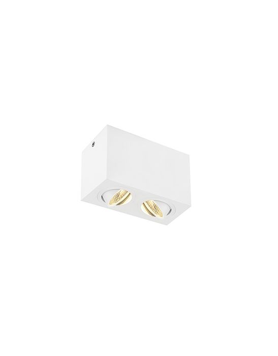 TRILEDO Double, plafonnier en saillie, blanc, LED 16W, 3000K