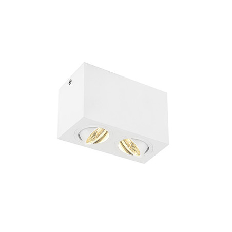 TRILEDO Double, plafonnier en saillie, blanc, LED 16W, 3000K