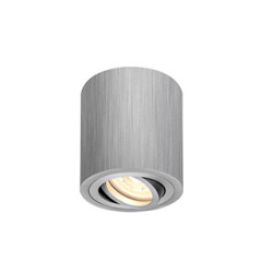 TRILEDO ROND CL plafonnier, alu brosse, GU10 50W max.