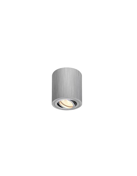 TRILEDO ROND CL plafonnier, alu brosse, GU10 50W max.