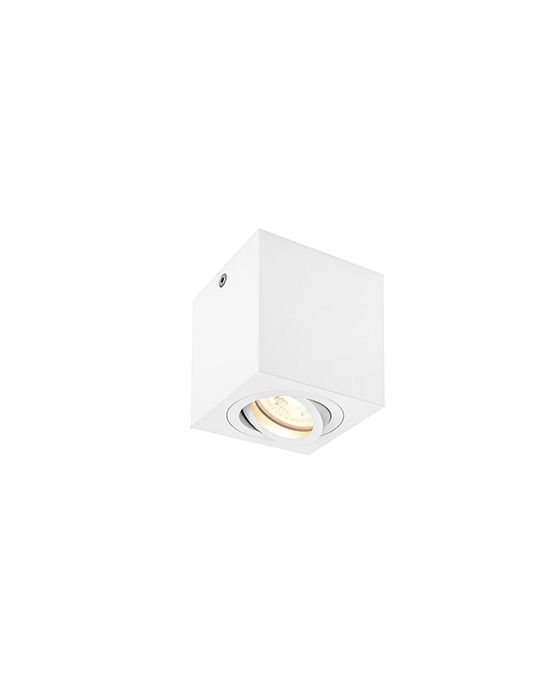 TRILEDO CARRE CL plafonnier, blanc, GU10 50W max.