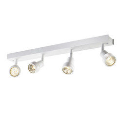 PURI 4 plafonnier, blanc, GU10, max. 4x50W, anneau deco inclus