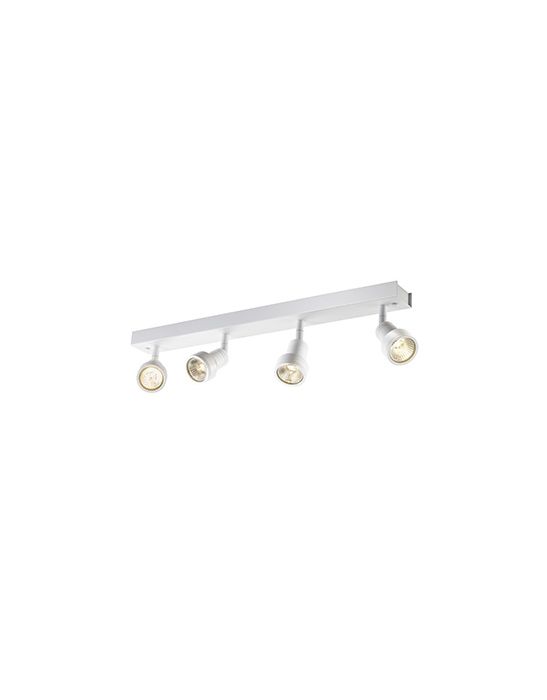 PURI 4 plafonnier, blanc, GU10, max. 4x50W, anneau deco inclus