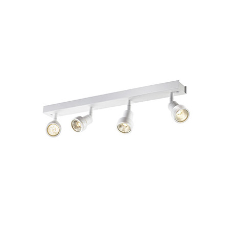 PURI 4 plafonnier, blanc, GU10, max. 4x50W, anneau deco inclus