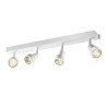 PURI 4 plafonnier, blanc, GU10, max. 4x50W, anneau deco inclus