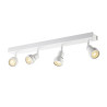PURI 4 plafonnier, blanc, GU10, max. 4x50W, anneau deco inclus