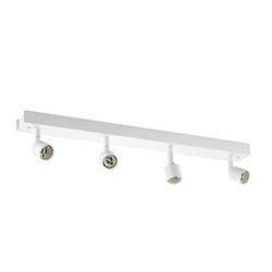 PURI 4 plafonnier, blanc, GU10, max. 4x50W, anneau deco inclus