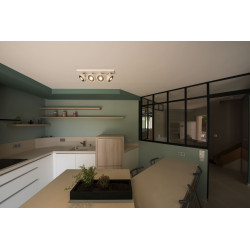KALU 4, applique/plafonnier, blanc, QPAR111 4x75Wmax.