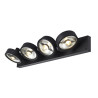 KALU 4, applique/plafonnier, noir, QPAR111 4x75Wmax.