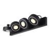 KALU 4, applique/plafonnier, noir, QPAR111 4x75Wmax.