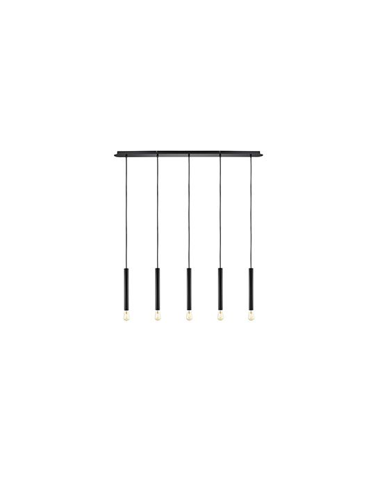 FITU, patere longue 5 passe-fils, noir