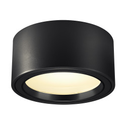 FERA 25, 2000lm, rond, noir, LED 21W, 3000K