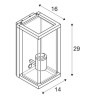 QUADRULO SENSOR, applique, E27, anthracite, avec detecteur de mouvements