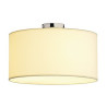 Soprana, plafonnier, cl-1, diffuseur rond, tissu beige, 3xe27