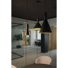 suspension ronde PHELIA 280, E27, noire dorée, led 23W