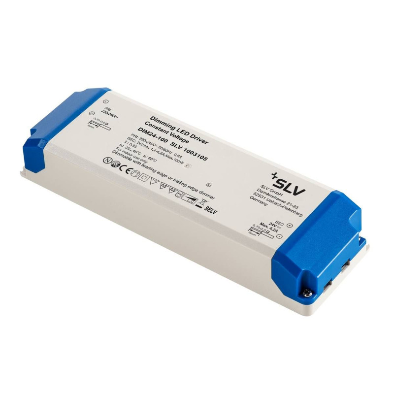 Alimentation LED, 100W, 24V, blanc/bleu, variable