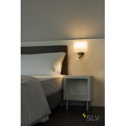 KENKUA SPOT, applique intérieure,chrome/opale, E27, 40W max, liseuse LED 3000K