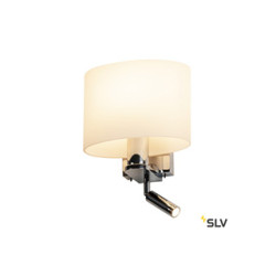 KENKUA SPOT, applique intérieure,chrome/opale, E27, 40W max, liseuse LED 3000K