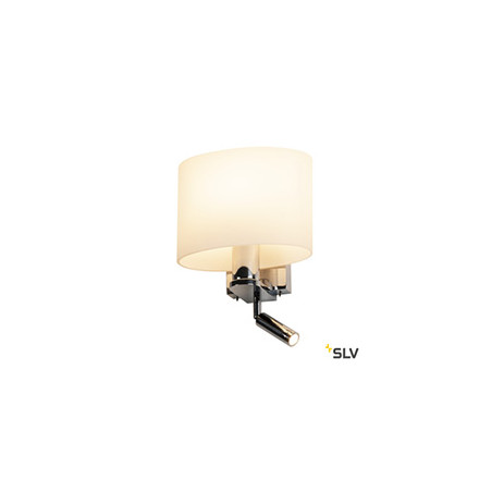 KENKUA SPOT, applique intérieure,chrome/opale, E27, 40W max, liseuse LED 3000K