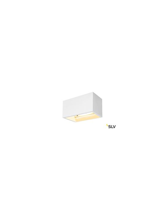 applique intérieure rectangulaire PLASTRA blanche, QT-DE12/R7s 118mm, 20W max, plâtre