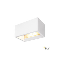 applique intérieure rectangulaire PLASTRA blanche, QT-DE12/R7s 118mm, 20W max, plâtre