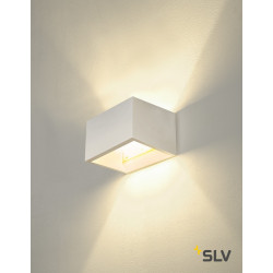 applique intérieure rectangulaire PLASTRA blanche, QT-DE12/R7s 118mm, 20W max, plâtre