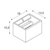 applique intérieure rectangulaire PLASTRA blanche, QT-DE12/R7s 118mm, 20W max, plâtre