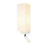 QUADRASS SPOT, applique intérieure avec liseuse blanche, E27, max 40W, LED 2W, 3000K