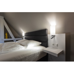 applique intérieure et liseuse noire QUADRASS SPOT, E27, max 40W, LED 2W, 3000K