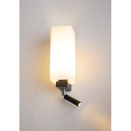 applique intérieure et liseuse noire QUADRASS SPOT, E27, max 40W, LED 2W, 3000K