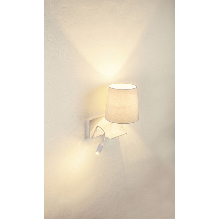 applique intérieure SOMNILA FLEX, liseuse, version droite, blanc, LED 3W en 3000K, avec port USB