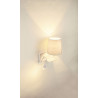 applique intérieure SOMNILA FLEX, liseuse, version droite, blanc, LED 3W en 3000K, avec port USB