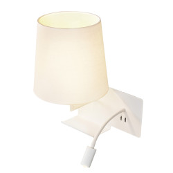 SOMNILA FLEX, applique intérieure et liseuse, version gauche, blanc, LED, 3W, 3000K, avec port USB