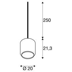 PANTILO 20, suspension intérieure, chrome, E27, 15W max