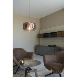 PANTILO 28, suspension intérieure, cuivre, E27, 15W max