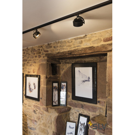 KALU TRACK, spot pour rail 1 allumage, intérieur, noir, LED, 13W, 3000K, adaptateur 1 all. inclus