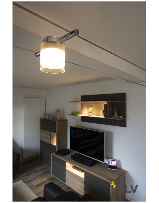 TENSEO, COMET LED, spot pour câble T.B.T. intérieur, chrome, LED, 6,3W, 2700K