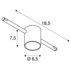 TENSEO, COMET LED, spot pour câble T.B.T. intérieur, chrome, LED, 6,3W, 2700K
