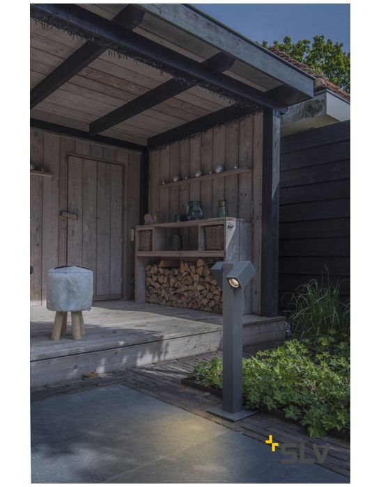 THEO PATHLIGHT, borne extérieure, double, anthracite, GU10/QPAR51, 2x7W max, IP44