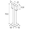 THEO PATHLIGHT, borne extérieure, double, anthracite, GU10/QPAR51, 2x7W max, IP44