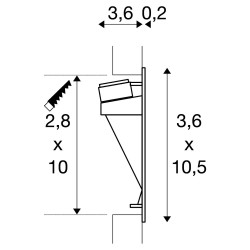 NOTAPO, encastré mural intérieur, 10,5 cm, blanc mat, LED, 2,2W, 3000K